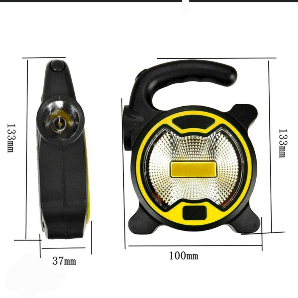 Black & Yellow COB LED Portable Work Light BNIB